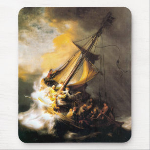 Christ in the Storm on Sea of Galilee- Rembrandt Mouse Pad