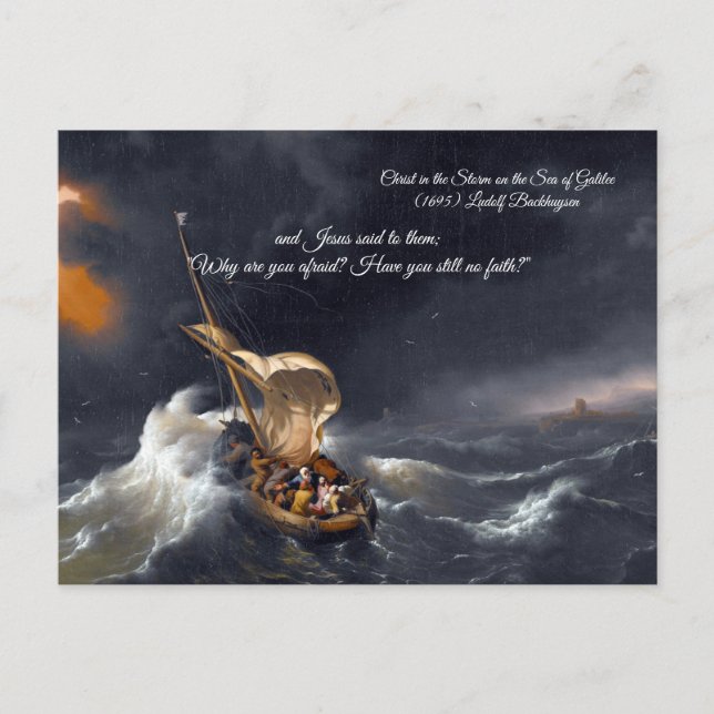 Christ in the Storm Postcard (Front)