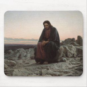 Christ in the Wilderness (by Ivan Kramskoi) Mouse Pad