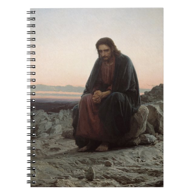 Christ in the Wilderness (by Ivan Kramskoi) Notebook (Front)