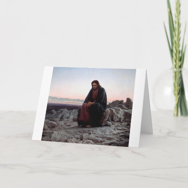 Christ in the Wilderness, Ivan Kramskoi Card (Front)