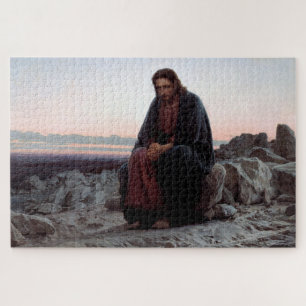 Christ in the Wilderness, Ivan Kramskoi Jigsaw Puzzle