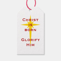 Christ is born!  Christmas gift tag
