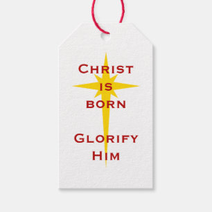 Christ is born!  Christmas gift tag