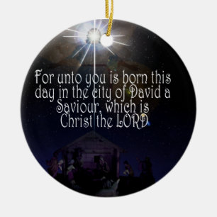 CHRIST IS BORN ORNAMENT Luke 2:11