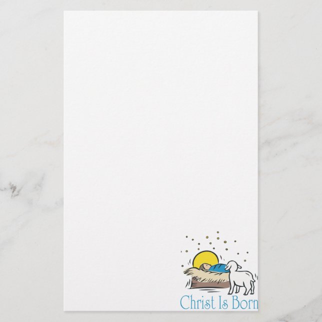 Christ Is Born Stationery (Front)