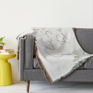 Christ is Born Woodland Trees Throw Blanket