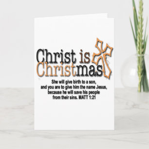 CHRIST IS CHRISTMAS HOLIDAY CARD