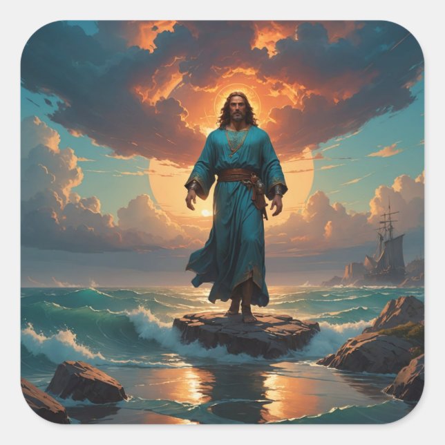 Christ is Coming Square Sticker (Front)