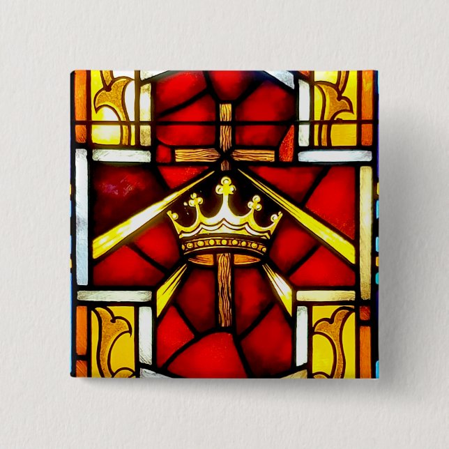 Christ is King 15 Cm Square Badge (Front)
