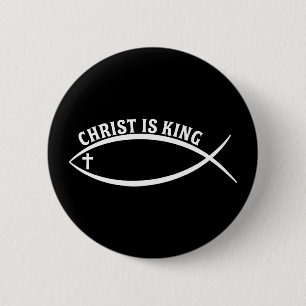 Christ Is King 6 Cm Round Badge