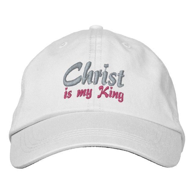 Christ Is My King Christian Embroidered Ladies Cap (Front)