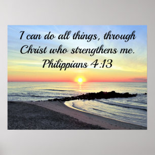 CHRIST IS MY STRENGTH PHILIPPIANS 4:13 POSTER