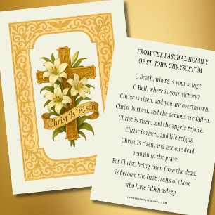 Christ Is Risen Catholic Easter Paschal Prayer