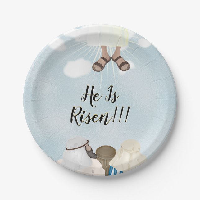 Christ Is Risen Easter Paper Plate (Front)