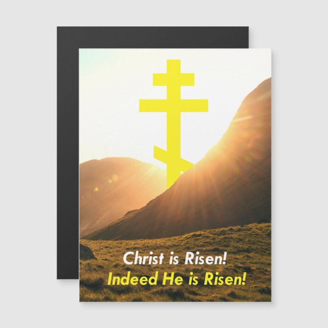 Christ is Risen! Eastern Orthodox Cross (Front/Back)