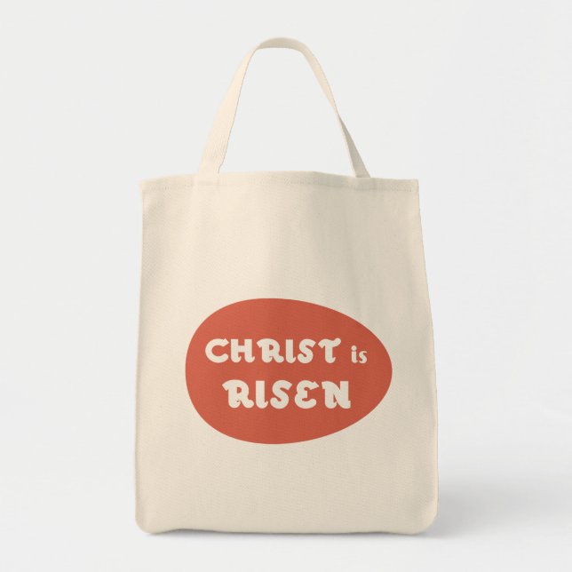 Christ is Risen, Red Egg Tote Bag (Front)