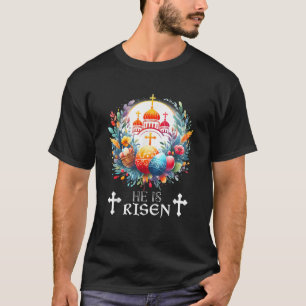 Christ is Risen Russian Greek Eastern Orthodox Pas T-Shirt