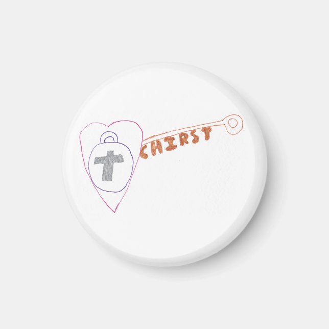 Christ is the Key Round Magnet (Front)