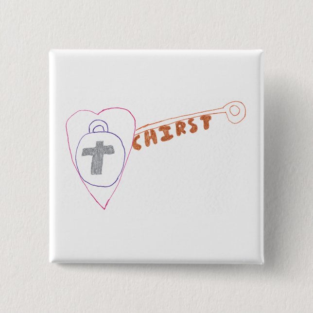 Christ is the Key Square Badge (Front)