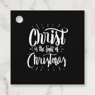 Christ is the Light of Christmas - Christian Holid Favour Tags