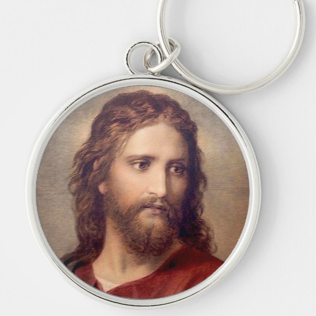 Christ Jesus By Heinrich Hofmann God Keychain (Front)