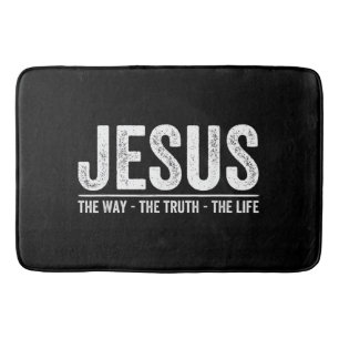 Christ Jesus The Way. The Truth. The Life Blessed Bath Mat