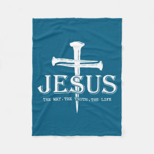 Christ Jesus The Way. The Truth. The Life Blessed Fleece Blanket