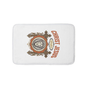 Christ Jesus Vintage Lion Faith Bath Mat