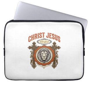 Christ Jesus Vintage Lion Faith Laptop Sleeve