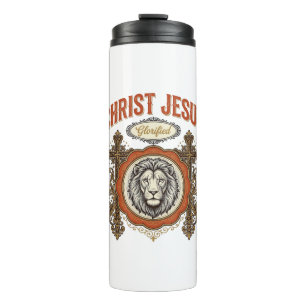 Christ Jesus Vintage Lion Faith Thermal Tumbler