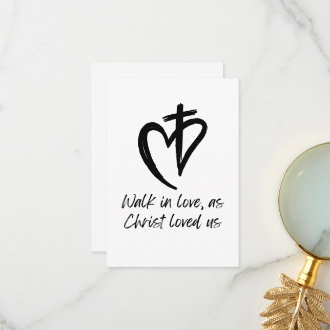 Christ Loved Us  Thank You Card (Front/Back In Situ)