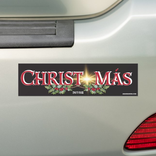 Christ Mas Bumper Sticker (On Car)