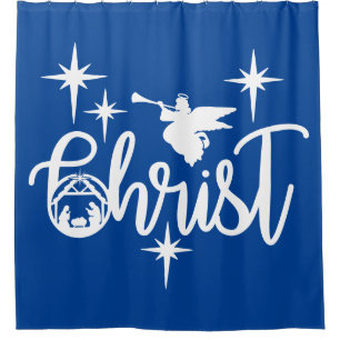 Christ Nativity Christmas Shower Curtain