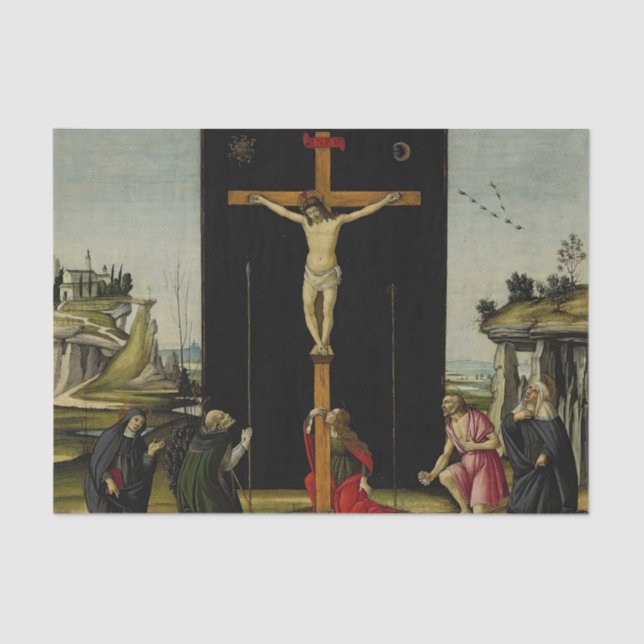 Christ on the Cross by Sandro Botticelli Tissue Paper (Front)