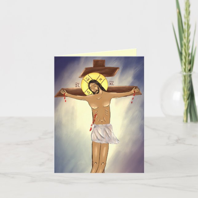 Christ on the Cross Stationary Card (Front)