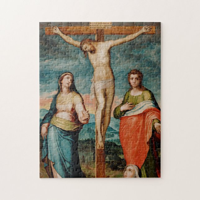 Christ on the Cross with Saints Jigsaw Puzzle (Vertical)