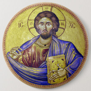 Christ Pantocrator 6 Cm Round Badge