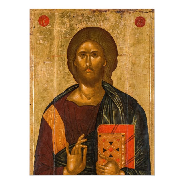 Christ Pantocrator by Byzantine Icon Photo Print (Front)