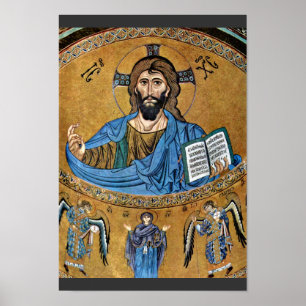 Christ Pantocrator By Meister Von Cefalã¹ (Best  Poster