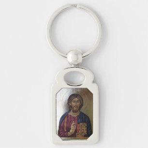 Christ Pantocrator - Byzantine Style Icon Key Ring