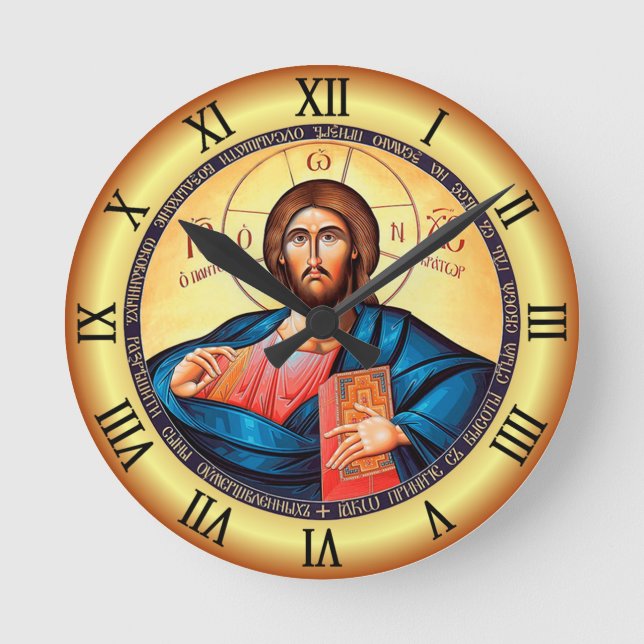 Christ Pantocrator Church St. Alexander Nevsky  Round Clock (Front)