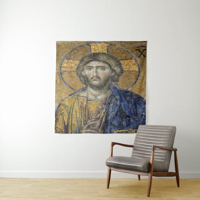 Christ Pantocrator Mosaic Iconic Religious Roman A Tapestry (In Situ)