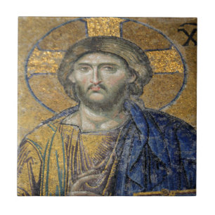 Christ Pantocrator Mosiac Hagia Sophia Ceramic Tile