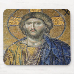 Christ Pantocrator Mosiac Iconic Religious Roman A Mouse Pad