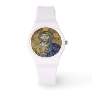 Christ Pantocrator Mosiac Iconic Religious Roman A Watch