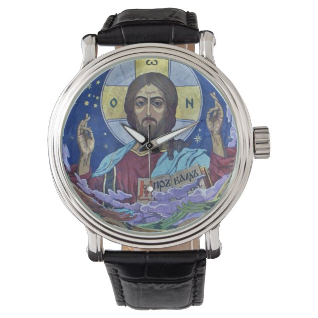 Christ Pantocrator Orthodox Icon Watch (Front)