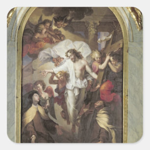 Christ Resurrected Square Sticker
