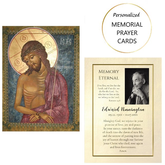 Christ Sacrificial King Memorial Prayer Card       (Creator Uploaded)