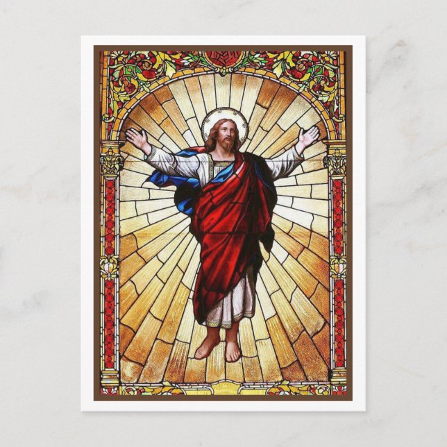 CHRIST Stained Glass Window  Postcard (Front)